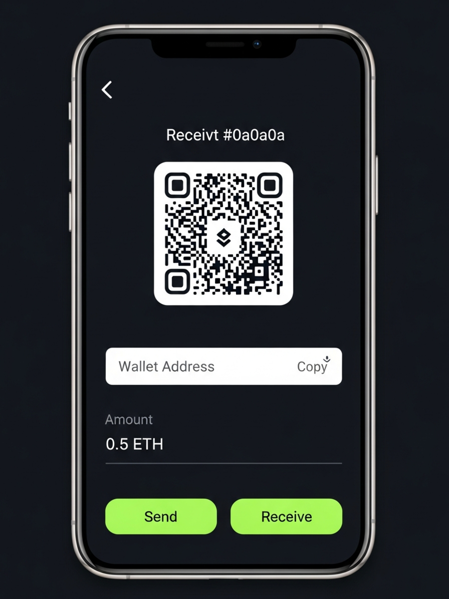Send and receive crypto